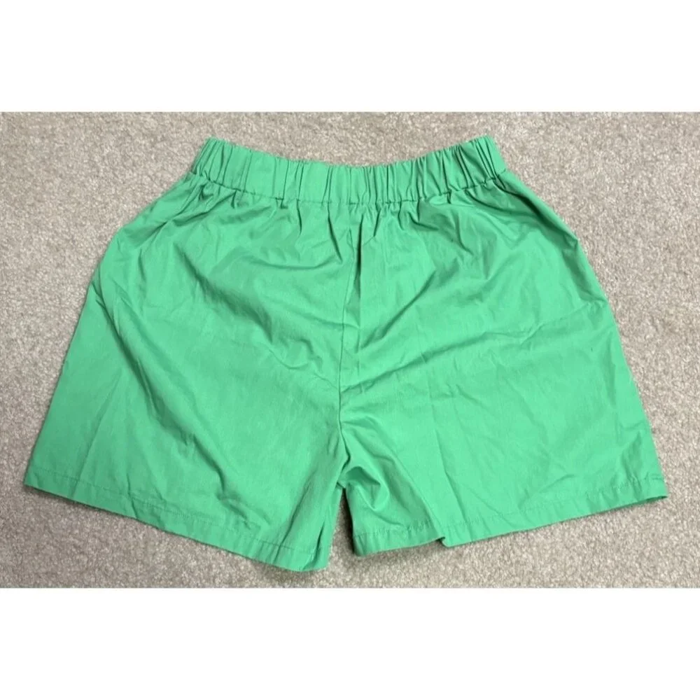 Artizia Babaton Green High Waist Shorts 4-1/4” Inseam Pockets Women's Size 4 - Picture 5 of 8
